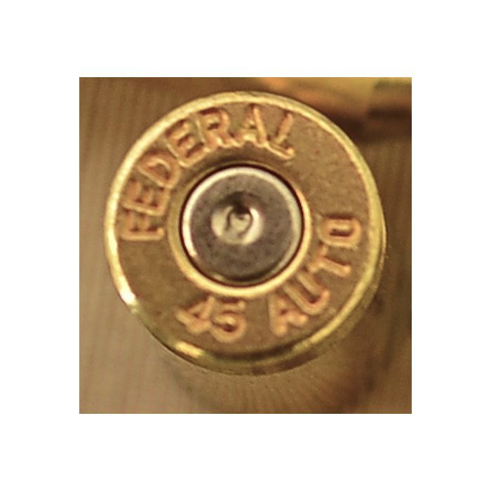 Once Fired Brass 45 ACP Large Pistol Primer Grade 2 Box of 500 (Bulk