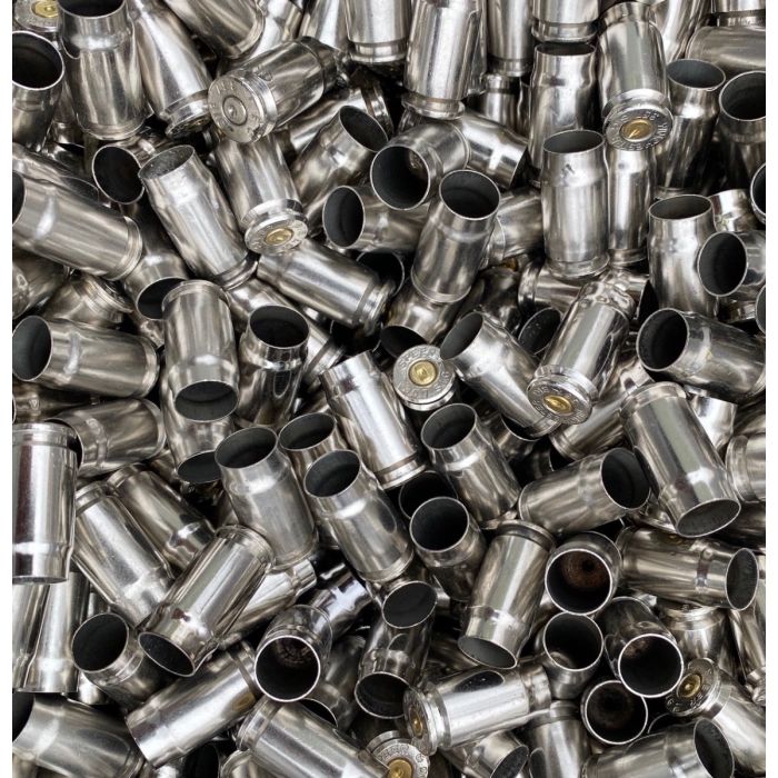once fired 357 sig bulk nickel plated brass for reloading in stock free  shipping