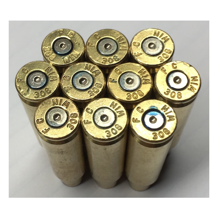 once fired federal 308 Winchester 7.62 x 51 bulk brass for reloading in  stock free shipping