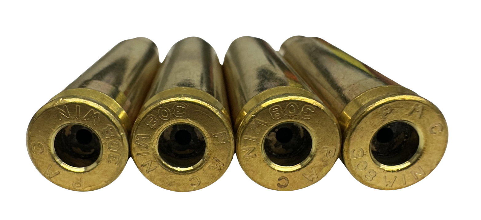 Fully processed PMC commercial headstamp 308 Winchester ready to load brass resized decapped trimmed and washed in stock free shipping