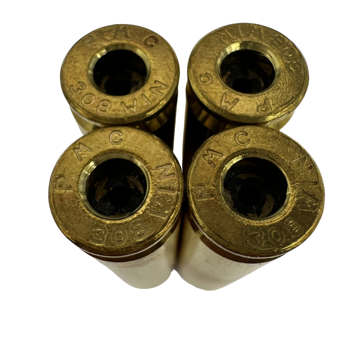 Fully processed PMC commercial headstamp 308 Winchester ready to load brass resized decapped trimmed and washed in stock free shipping