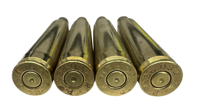 Once fired 280 Remington brass .284 diameter for reloading accurate long range hunting and target ammo in stock free shipping