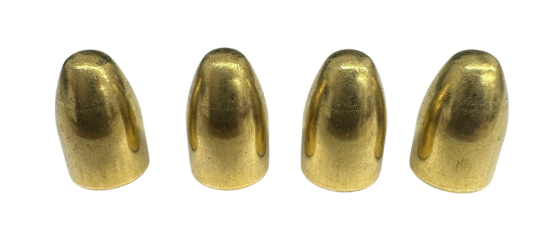 Four 9mm full metal jacket round nose bullets