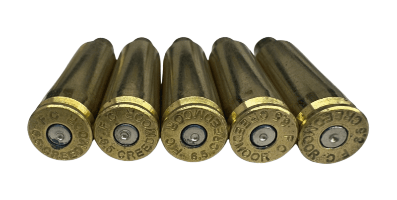 once fired 6.5 Creedmoor small primer bulk brass for reloading in stock free shipping
