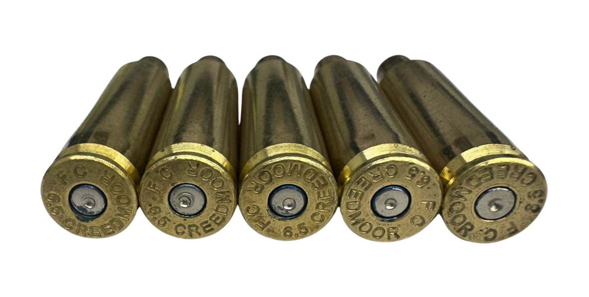 once fired 6.5 Creedmoor small primer bulk brass for reloading in stock free shipping