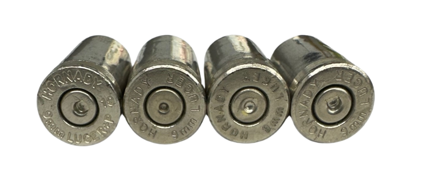 9MM All Hornady Stamp Nickel Plated Fired Brass(500 count) FREE TUMBLE CLEANING! - Image 2