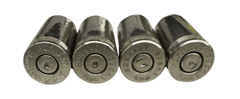 9MM All Hornady Stamp Nickel Plated Fired Brass(500 count) FREE TUMBLE CLEANING!