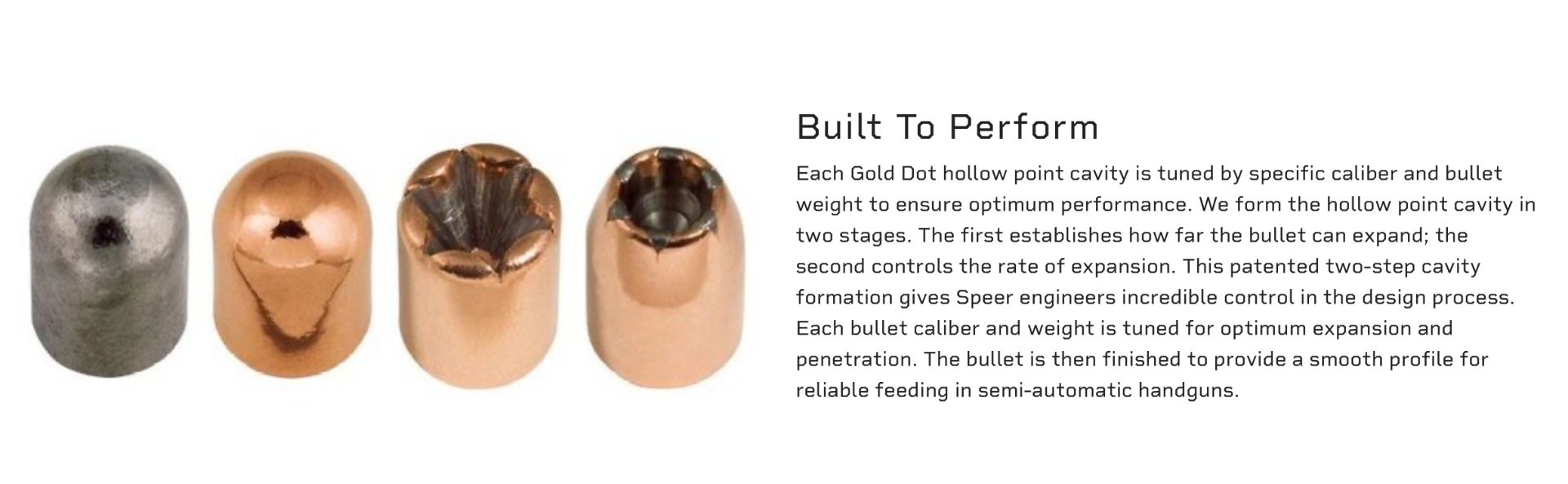 45 Caliber .451 200 Grain Speer Gold dot Jacketed Hollow Point Magnum With Cannelure(100 ct.) - Image 4
