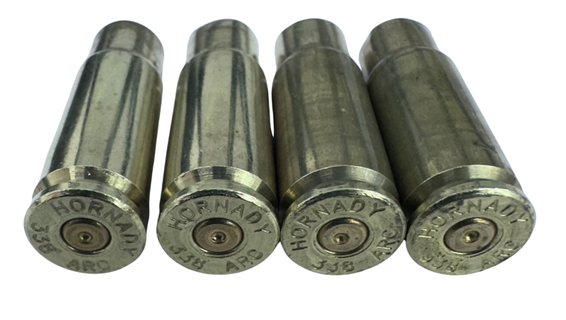 Once fired 338 ARC 338 Advanced Rifle Cartridge brass for reloading accurate subsonic hunting and target loads in stock with free shipping 1